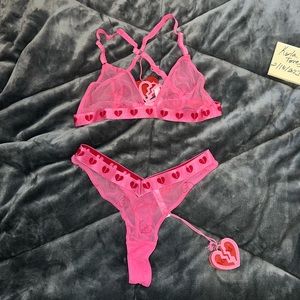 Jayne Bralette + Panty Set in pink